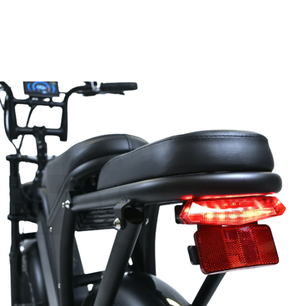 Fatbike COMBIDEAL - Ouxi V8 6.0 (C80) Zwart + achterzitje + voetsteuntjes + Alarm + Slot + Telefoonhouder