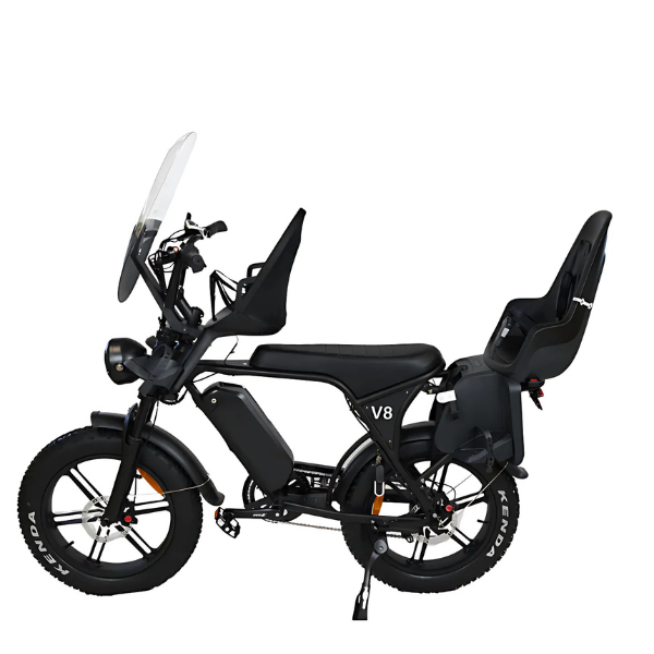 Family Fatbike - Ouxi V8 6.0 (C80) - Zwart - Tot 3 jaar (Inclusief alle accessoires)