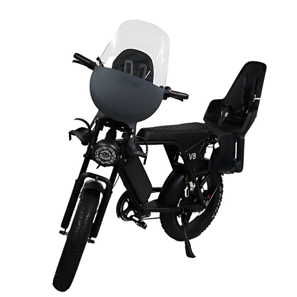 Family Fatbike - Ouxi V8 6.0 (C80) - Zwart - Tot 3 jaar (Inclusief alle accessoires)