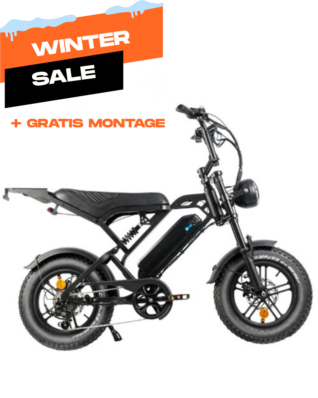 V20 Mini Fatbike - Zwart - Hydraulische Remmen