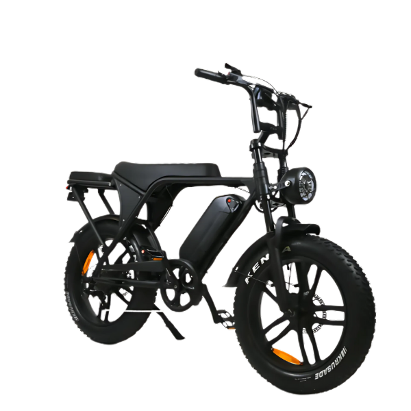 Fatbike COMBIDEAL - Ouxi V8 6.0 (C80) Zwart + achterzitje + voetsteuntjes + Alarm + Slot + Telefoonhouder