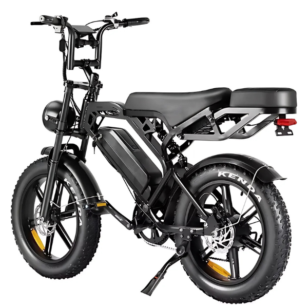 Fatbike COMBIDEAL - FastBikerz V20PRO 9.0 Zwart + Achterzitje + Voetsteuntjes + Alarm + Slot + Telefoonhouder