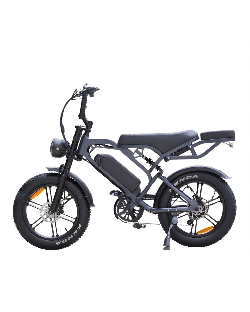 Fatbike COMBIDEAL - FastBikerz V20PRO 9.0 Dark Grey + Achterzitje + Voetsteuntjes + Alarm + Slot + Telefoonhouder