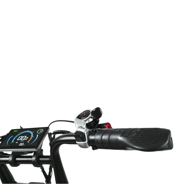 Fatbike COMBIDEAL - Ouxi V8 6.0 (C80) Zwart + achterzitje + voetsteuntjes + Alarm + Slot + Telefoonhouder