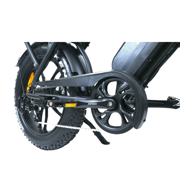 Fatbike COMBIDEAL - Ouxi V8 6.0 (C80) Zwart + achterzitje + voetsteuntjes + Alarm + Slot + Telefoonhouder