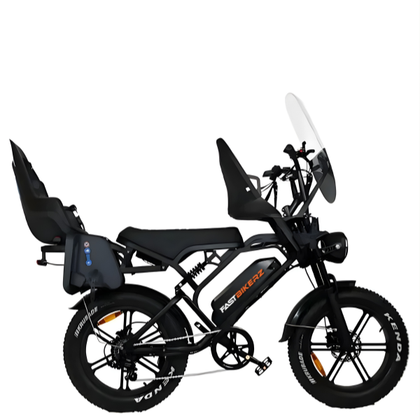 Family Fatbike - V20PRO 9.0 - Zwart - Tot 3 jaar (Inclusief alle accessoires)