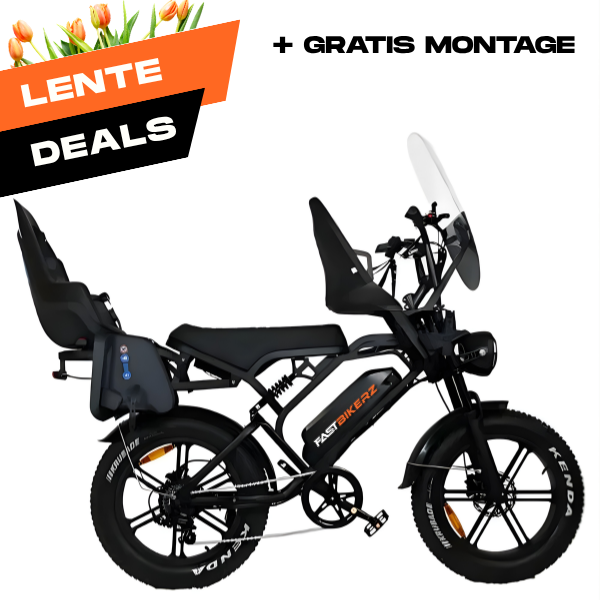Family Fatbike - V20PRO 9.0 - Zwart - Tot 3 jaar (Inclusief alle accessoires)