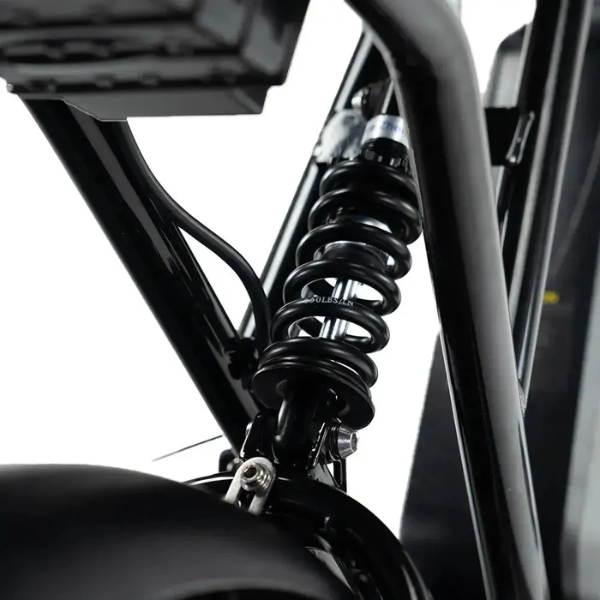 Fatbike COMBIDEAL - Ouxi H9 Zwart + achterzitje + voetsteuntjes + Alarm + Slot + Telefoonhouder