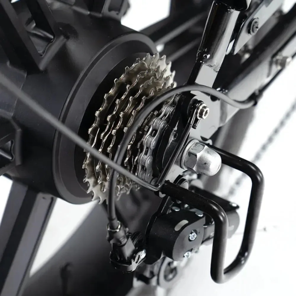 Fatbike COMBIDEAL - Ouxi H9 Zwart + achterzitje + voetsteuntjes + Alarm + Slot + Telefoonhouder