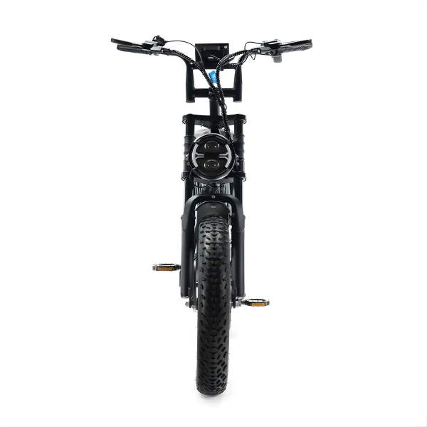 Fatbike COMBIDEAL - Ouxi H9 Zwart + achterzitje + voetsteuntjes + Alarm + Slot + Telefoonhouder