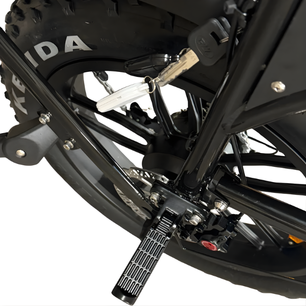 Fatbike COMBIDEAL - Ouxi V8 6.0 (C80) Zwart + achterzitje + voetsteuntjes + Alarm + Slot + Telefoonhouder