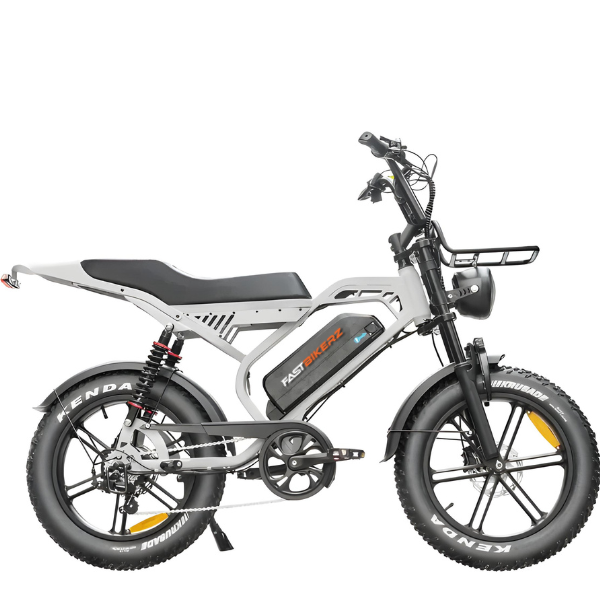 Fatbike COMBIDEAL - FastBikerz S20 PRO Nardo Grey + Achterzitje + Voetsteuntjes + Voorslot + Slot + Telefoonhouder