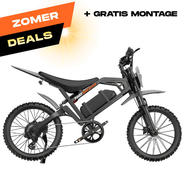 Skinnybike V20 Cross Zwart | Elektrische Skinnybike met Hydraulische Remmen