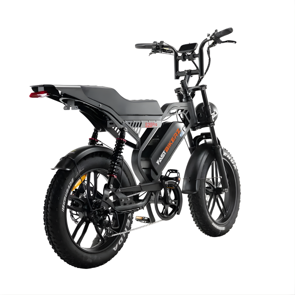 Fatbike COMBIDEAL - FastBikerz S20 PRO Zwart + Achterzitje + Voetsteuntjes + Voorslot + Slot + Telefoonhouder