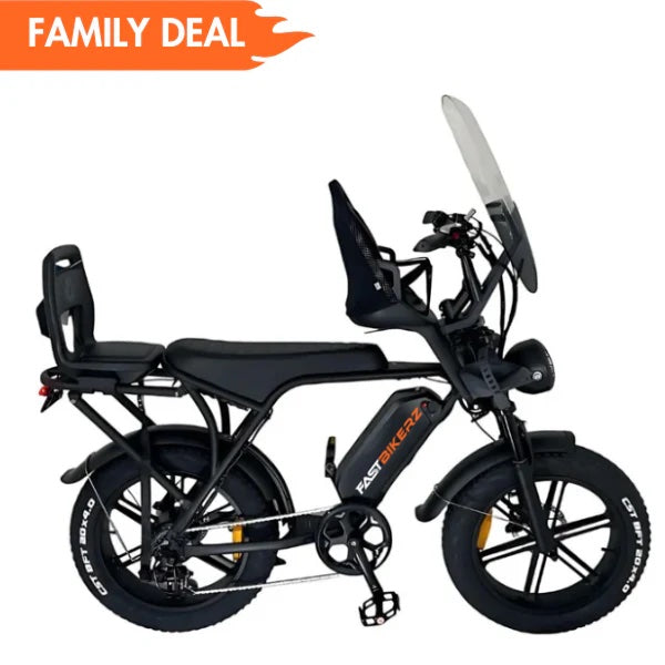 Family Fatbike - Ouxi V8 6.0 (C80) - Zwart - Tot 5 jaar (Inclusief alle accessoires)