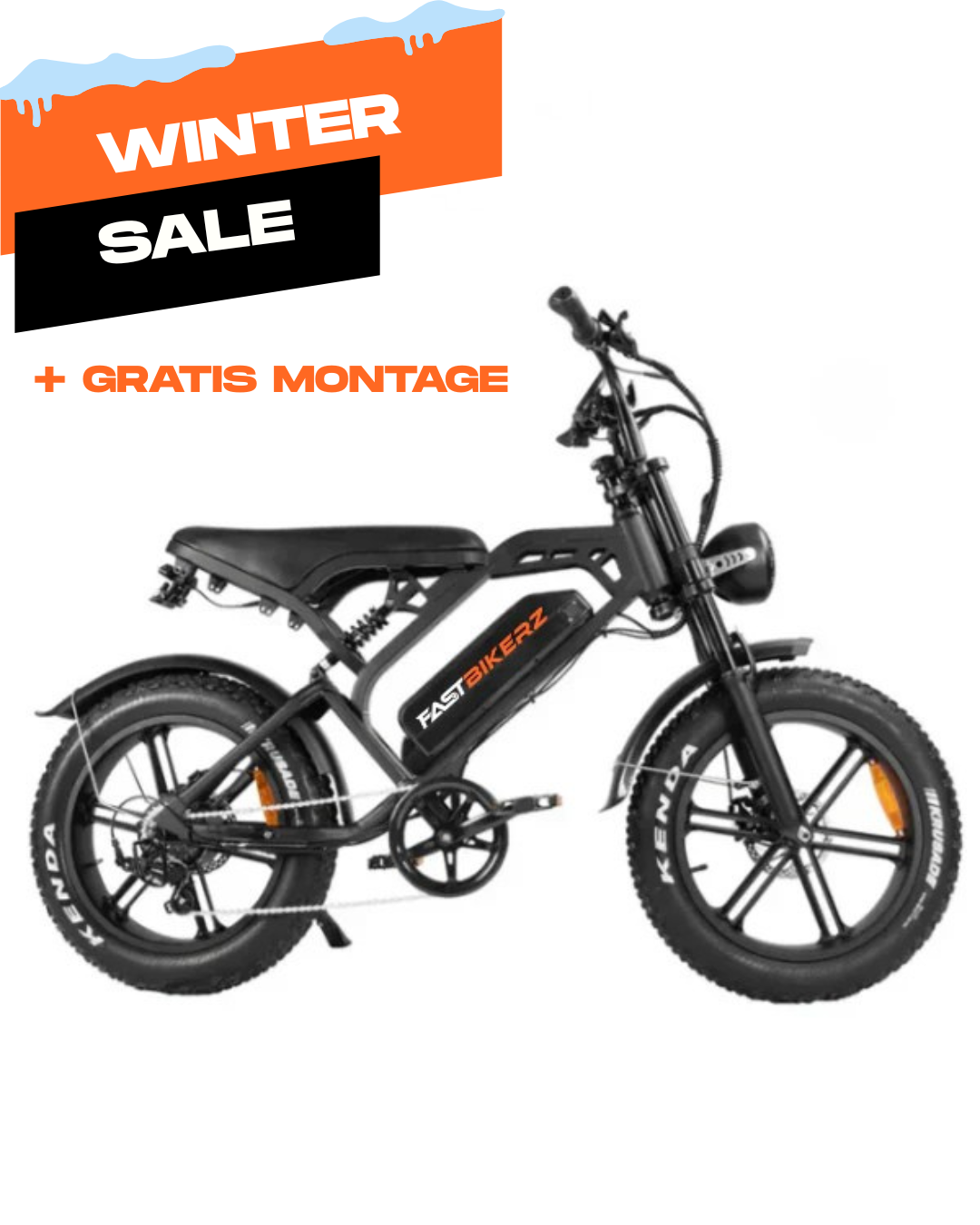 Fatbike BEST SELLER - FastBikerz V20PRO 9.0 Zwart