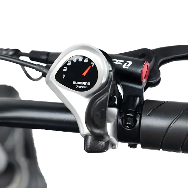 Fatbike COMBIDEAL - Ouxi H9 Zwart + achterzitje + voetsteuntjes + Alarm + Slot + Telefoonhouder