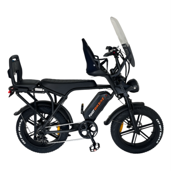 Family Fatbike - Ouxi V8 6.0 (C80) - Zwart - Tot 5 jaar (Inclusief alle accessoires)