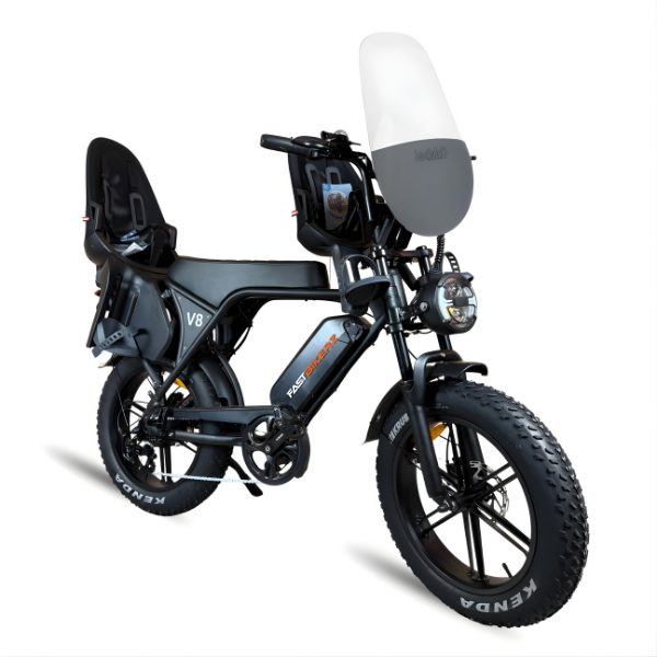 Family Fatbike - Ouxi V8 6.0 (C80) - Zwart - Tot 3 jaar (Inclusief alle accessoires)