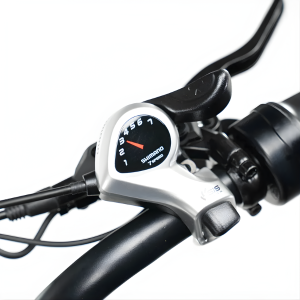 Fatbike COMBIDEAL - Ouxi V8 6.0 (C80) Zwart + achterzitje + voetsteuntjes + Alarm + Slot + Telefoonhouder