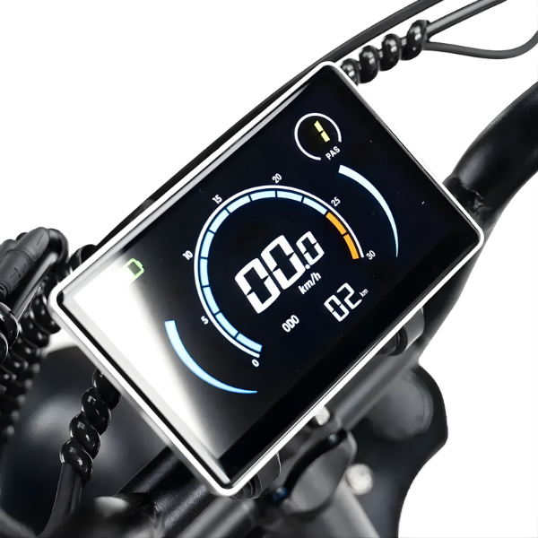 Fatbike COMBIDEAL - Ouxi V8 6.0 (C80) Zwart + achterzitje + voetsteuntjes + Alarm + Slot + Telefoonhouder