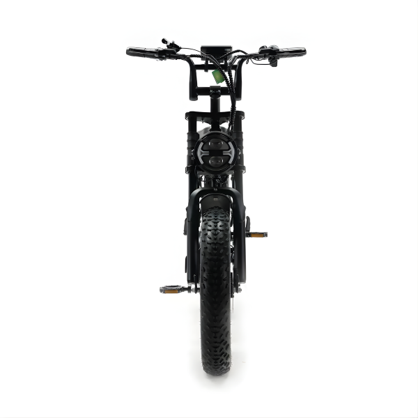 Fatbike COMBIDEAL - Ouxi V8 6.0 (C80) Zwart + achterzitje + voetsteuntjes + Alarm + Slot + Telefoonhouder