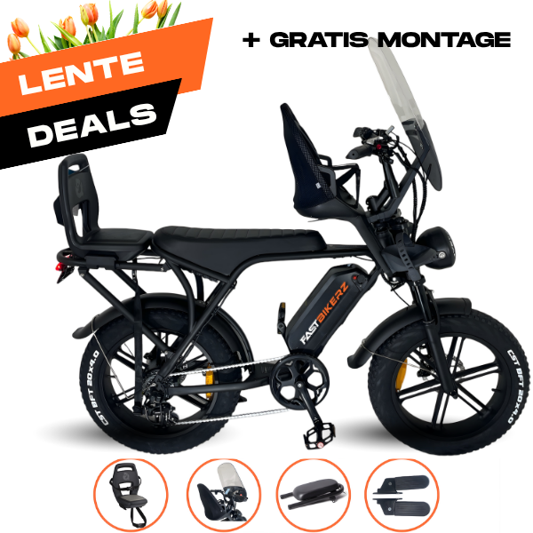 Family Fatbike - Ouxi V8 6.0 (C80) - Zwart - Tot 5 jaar (Inclusief alle accessoires)