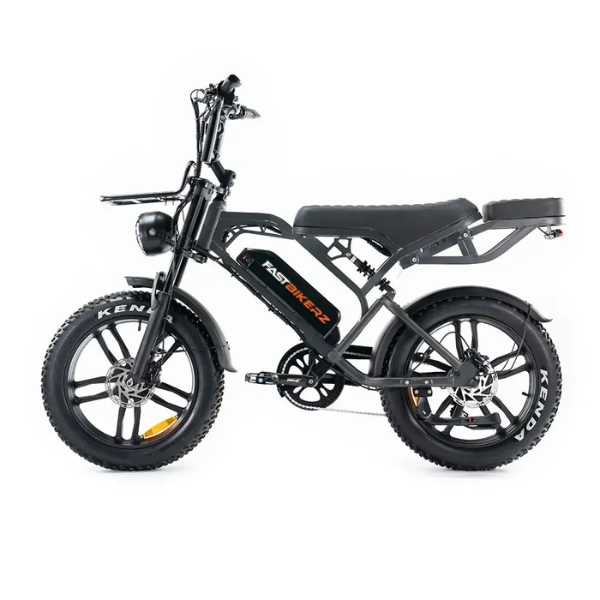 Fatbike COMBIDEAL - FastBikerz V20PRO 9.0 Dark Grey + Achterzitje + Voetsteuntjes + Voorslot + Slot + Telefoonhouder