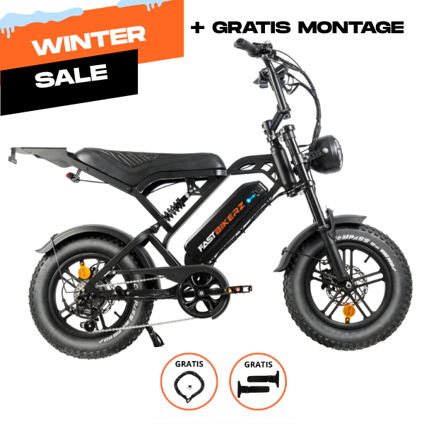 V20 Mini Fatbike - Zwart - Hydraulische Remmen